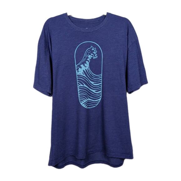 WOHVEN Purple Graphic T-Shirt Cotton Blend Short Sleeve April 2018 Men's XXL - Picture 2 of 5